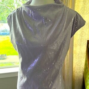Maya ruched cowl neck dress: Sequin mini edition